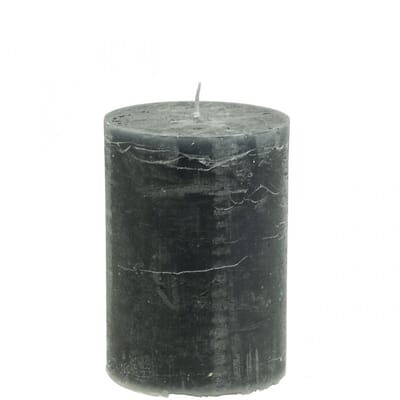 Effen kaarsen antraciet stompkaarsen 85×120mm 2st, 2 Stück