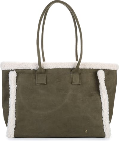 Ruime shopper - teddy - groen