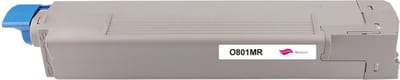 OKI 44643002 - Toner Magenta - 7300 pagina's - Huismerk Compatible - Geschikt voor OKI Okidata C801 Okidata C821 - O801MR alternatief - OKI toner