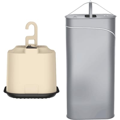 Draagbare Droger met Droogzak Kledingdroger voor Reizen Appartement RV Slaapzaal Compact Opvouwbaar Elektrisch US beige