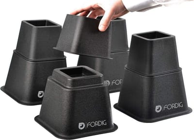 ForDig Meubelverhoger – Bedverhogers – Stoelverhoger - Klossen - Max 600 kg - Hoogte tm 20 cm - Set van 8 Stuks