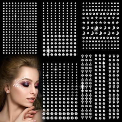 850 Stuks Zelfklevende Gezichts- en Nagelstickers voor Creatief Knutselen