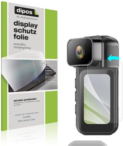 dipos – 4x Matte Beschermfolie geschikt voor Ouitble Mini Action Cam | Krasbestendige & antireflecterende Screenprotector Ultra-Thin