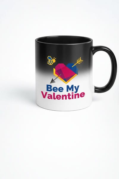 Magische Mok 'Bee My Valentine' Warmtegevoelig Valentijn Cadeau