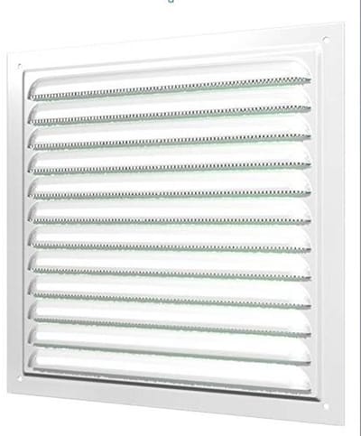 Ventilatierooster van metaal met insectenbescherming voor afvoer- en toevoerlucht