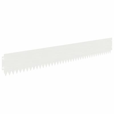 vidaXL - Gazonrand - 10 - st - 103 - x - 15 - cm - Staal - Wit