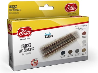 AMMO by Mig Jimenez Hobbyverf Acrylverf - MIG R1015 Tracks and Sleepers - Acryl Set Verf set - 6x 15 ml