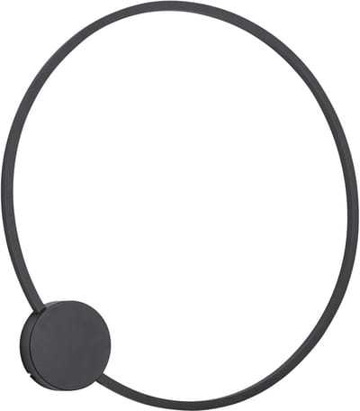 QAZQA anello - Moderne LED Wandlamp voor binnen - 1 lichts - Ø 67 cm - Zwart - Woonkamer