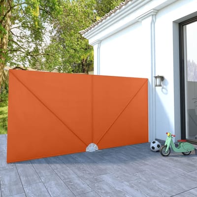 vidaXL - Terrasscherm - inklapbaar - 400x200 - cm - terracottakleurig