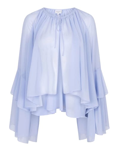 Dante 6 Baltimore Volant Romantic Blouse Blouses Lichtblauw 252121
