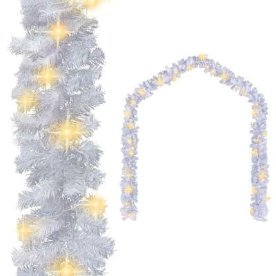 vidaXL - Kerstslinger - met - LED-lampjes - 10 - m - wit