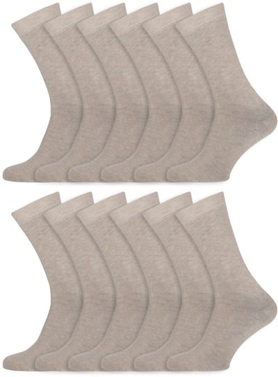 Bamboe sokken | Voor gevoelige huid | Merk: Basset | Kleur: Beige | Maat: 35 t/m 46 | 12 Paar