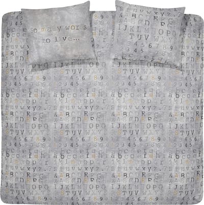 Damai Dekbedovertrekset flanel 200 x 200/220 cm carve grey