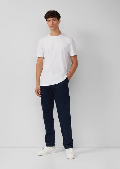s.Oliver - male - Detroit: Relaxed-fit broek van corduroy met trekkoord
