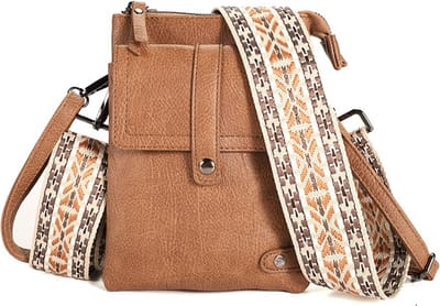 Camel telefoon- en schoudertasje Tyler OLT13427- festival tasje- dames- moederdag- cadeau- valentijn- kerst- sinterklaas- trendy