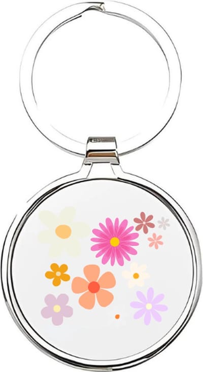 Akyol - bloemen Sleutelhanger - Bloem - bloemisten - bloemetje - rozen - tuinieren - bloemist - tulp - sleutelhanger van bloemen - hortensia - madelief - paardenbloem - cadeau voor je vriendin - gerbera's - tulpen - 4 x 7,5 CM