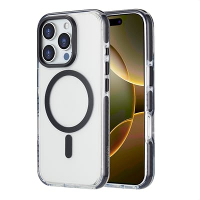 imoshion Hoesje - Geschikt voor iPhone 16 Pro - Combat geschikt voor MagSafe Backcover - Zwart