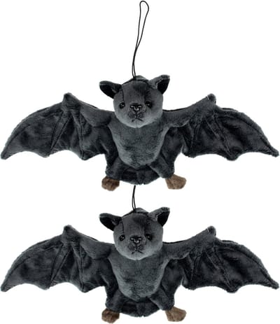 Set van 2x stuks pluche knuffel Vleermuis 36 cm - Vleermuizen Halloween decoratie dieren