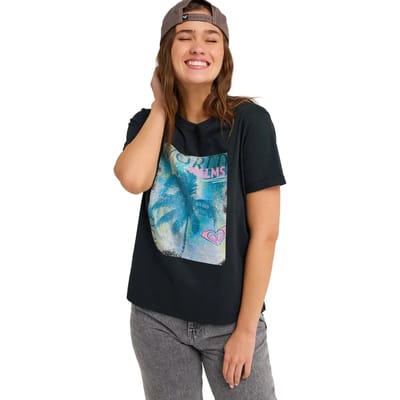 Roxy Ocean Regular T-shirt Met Korte Mouwen Zwart L Vrouw