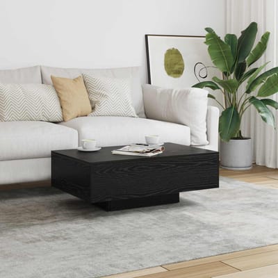 vidaXL - Salontafel - Zwart - Eiken - 85 - x - 55 - x - 31 - cm