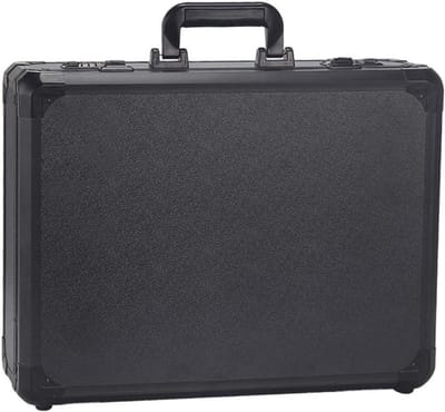 Opbergkist Met Slot - Documenten Box - Veilige Opslag - Aluminium Constructie - 47x16.5x37cm - Zwart