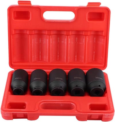 Slagdopsleutelset 5-delig voor 1/2 inch Accu- en Slagsleutels (30-36 mm)