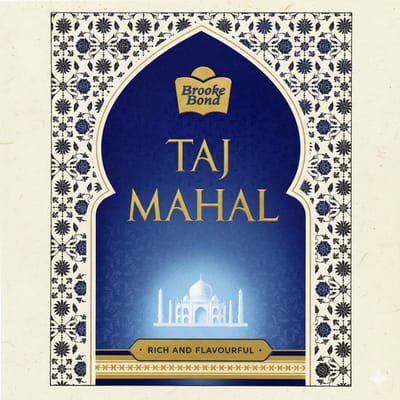 Brooke Bond Taj Mahal Thee - Losse Zwarte Thee uit India - Premium Kwaliteit & Rijke Smaak - Grootverpakking 1 kg met Kajal Sticker