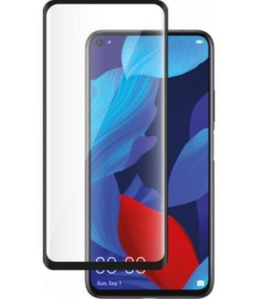 Bigben Connected, Screenprotector geschikt voor Huawei Nova 5T - Tempered Glass Anti-Scratch, Transparant zwart