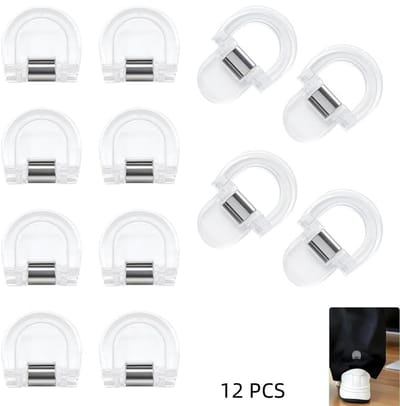 12 stuks - Verstelbare zoomclips voor broeken - transparante decoratieve kledingclips - voor het direct inkorten van jeans, pantalons, overhemden en andere kledingstukken - transparant - 2.7×2.8cm