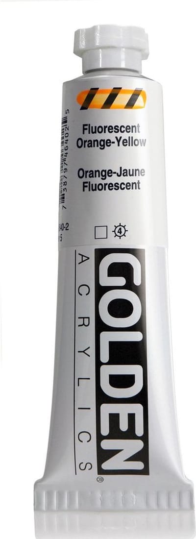 Golden Heavy Body Acrylverf serie 5 | Fluorescent Orange-Yellow (4640-2) 59ml