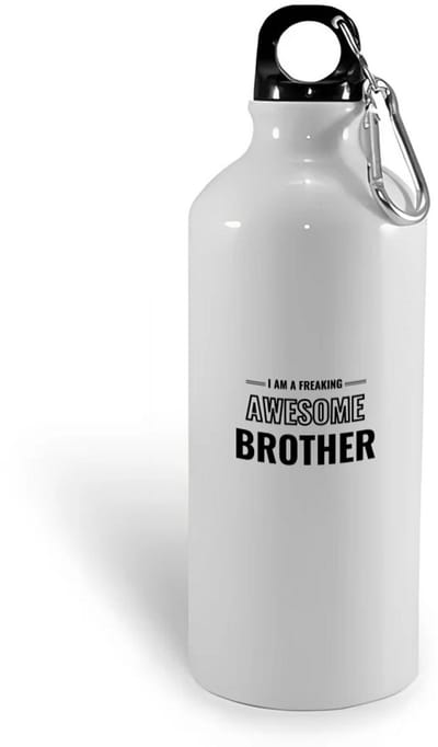 Hacebo® - I am a freaking awesome brother waterfles - Broer - de meest geweldigste broer - verjaardagscadeau - verjaardag - cadeau - cadeautje voor broer - broer artikelen - kado - geschenk - gift - water fles - 400ML