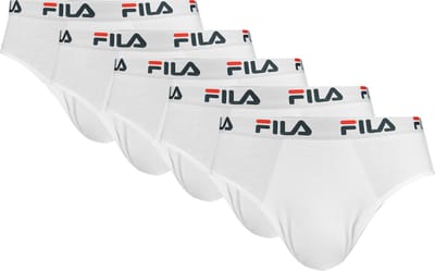FILA - Basic Logo Brief | 5-Pack | Heren Slip | Maat S - Wit