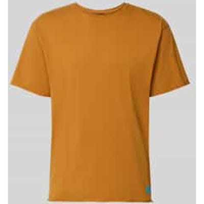 T-shirt met ronde hals en labeldetail