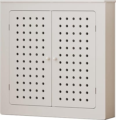 Radiatorafdekking met plank - Radiatorombouw Decoratief - Woonkamer Inrichten - Dubbele Deuren - 80 x 20 cm - Wit