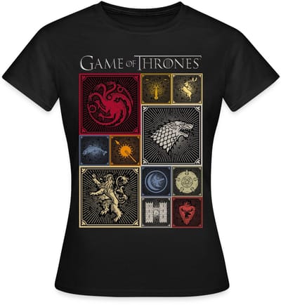 Game Of Thrones Koninkrijken Wapen Tegels T-Shirt Dames