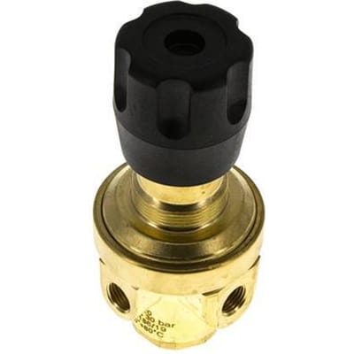 Drukregelaar G1/4'' 490l/min 0.2-3.0bar/3-44psi Messing Gassen Vloeistoffen