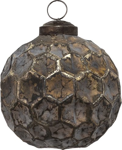 Clayre & Eef Kerstbal Overig Ø 7 cm Bruin Glas Kerstballen
