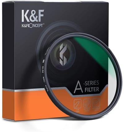 K&F Concept 40.5mm circulair polarisatiefilter Nano-A MC slim CPL