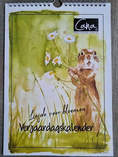 aquarelle verjaardagskalender - Rosanna Feikens 'Liefde voor bloemen'