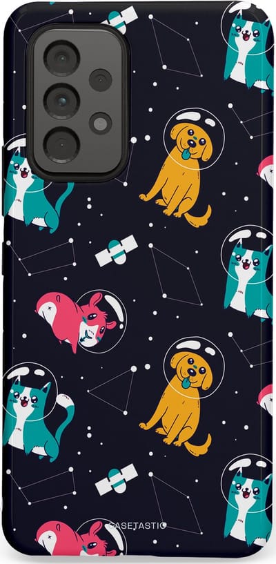 Casetastic Hoesje Geschikt voor Samsung A53 - Stijlvolle Beschermende Duo-layer Case - Sterrennacht Dieren