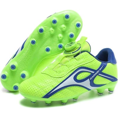 Originele Kids Society Voetbalschoenen Professionele Voetbalschoenen Indoor Voetbalveld Schoenen Sneakers Snel Antislip Wedstrijd 35 green