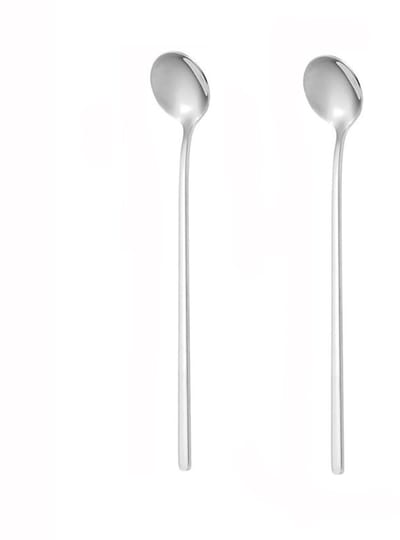 Allecto - RVS Lepels - Kleine Ronde Lepe - 17 cm - IJslepel - Cocktaillepel - Roerlepel - Set van 10 - Geschikt voor IJs en Drankjes - RVS 304