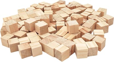 Allecto Plus - Houten kubussen 15 cm - 100 stuks voor knutselen en DIY projecten