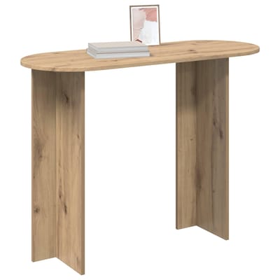 vidaXL - Wandtafel - Artisanaal - eiken - 100 - x - 39,5 - x - 75 - cm - Bewerkt - hout