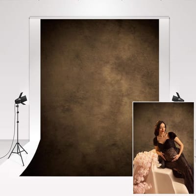 Dailygoods- Foto Achtergrond 2x3m - Bruin/Zwart Gradiënt - Huidvriendelijk Materiaal - Vintage Portret Fotografie - Live Video Achtergrond - Gepersonaliseerde Decoratie