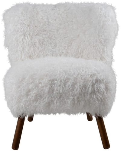 stoel tibetan lamb off white 60x72x74cm