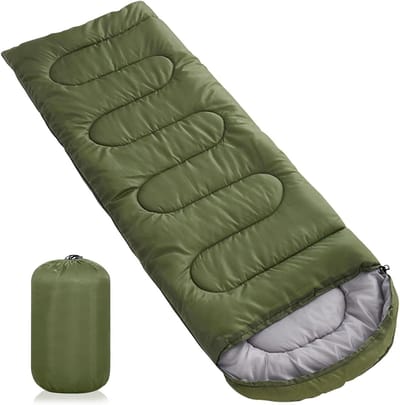Slaapzak - Outdoor deken - Kamperen en reizen - Waterdicht 3-seizoen - 220x85 cm - Groen