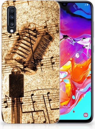 Back Cover voor Samsung Galaxy A70 Siliconen Hoesje met foto Bladmuziek