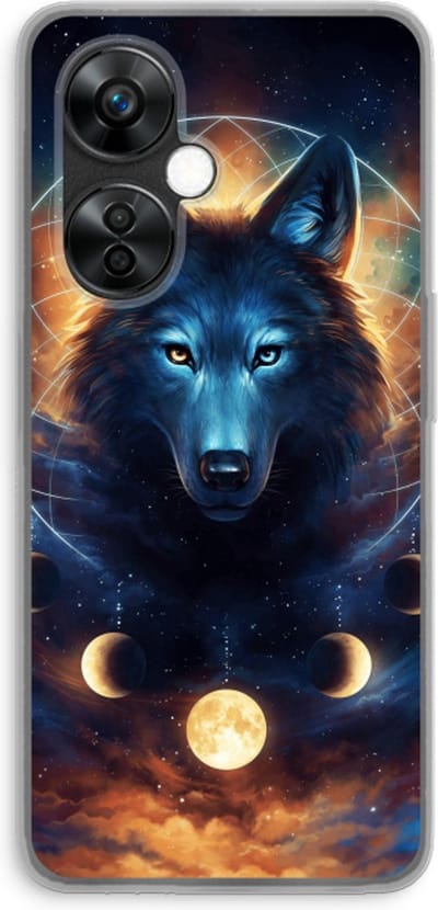 Case Company® - Hoesje geschikt voor OnePlus Nord CE 3 Lite hoesje - Wolf Dreamcatcher - Soft Cover Telefoonhoesje - Bescherming aan alle Kanten en Schermrand