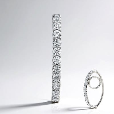 Cavill - Zilveren hanger 925 Sterling Zilver - 13 Ronde Cambodja Zirkonia 0,52 ct - Elegante Minimalistische Mooi Schitterende Zirkonen